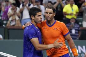 Carlos Alcaraz (left) is expected to team with Rafael Nadal at the Olympics. (AP PHOTO)