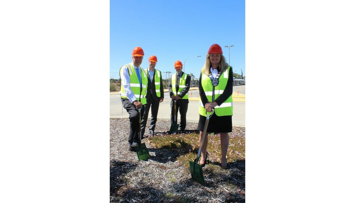 Canning MP Don Randell, Ben Caine from Westcross, Garry Ellender from Access Housing and Mayor Marina Vergone.