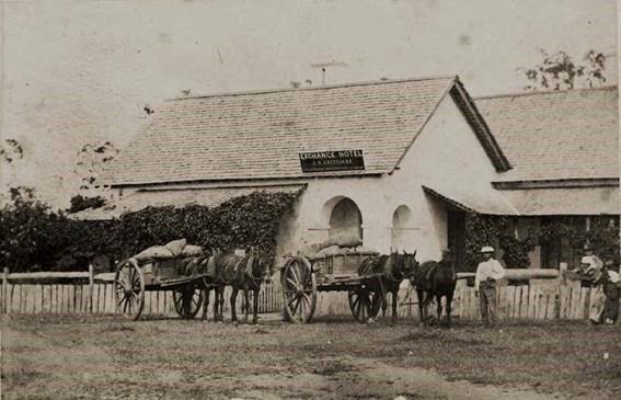 1871: An image of the historic Exchange Hotel in Pinjarra. It was a popular meeting spot in the 1800's. Photo: The Exchange Hotel Pinjarra website.