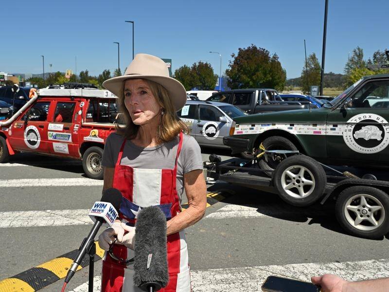 US Ambassador Caroline Kennedy will drive a beat-up Ford Falcon in a charity rally. (Mick Tsikas/AAP PHOTOS)