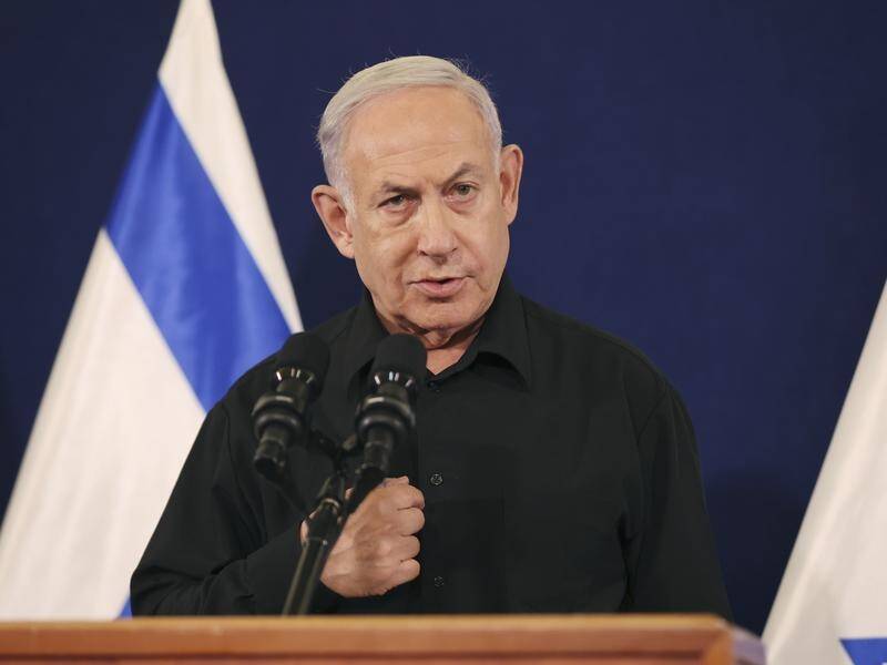 Benjamin Netanyahu will hold consultations about the Gaza war with a small group of ministers. (AP PHOTO)