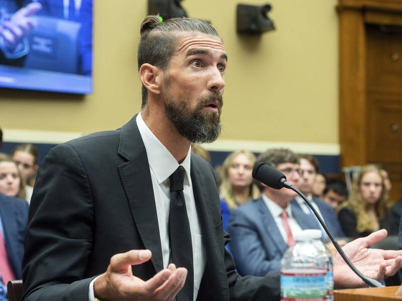 Former Olympic champion swimmer Michael Phelps gave testimony before a US House subcommittee. (AP PHOTO)